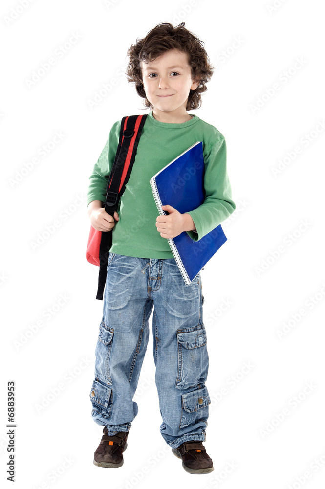 Fototapeta premium adorable child student