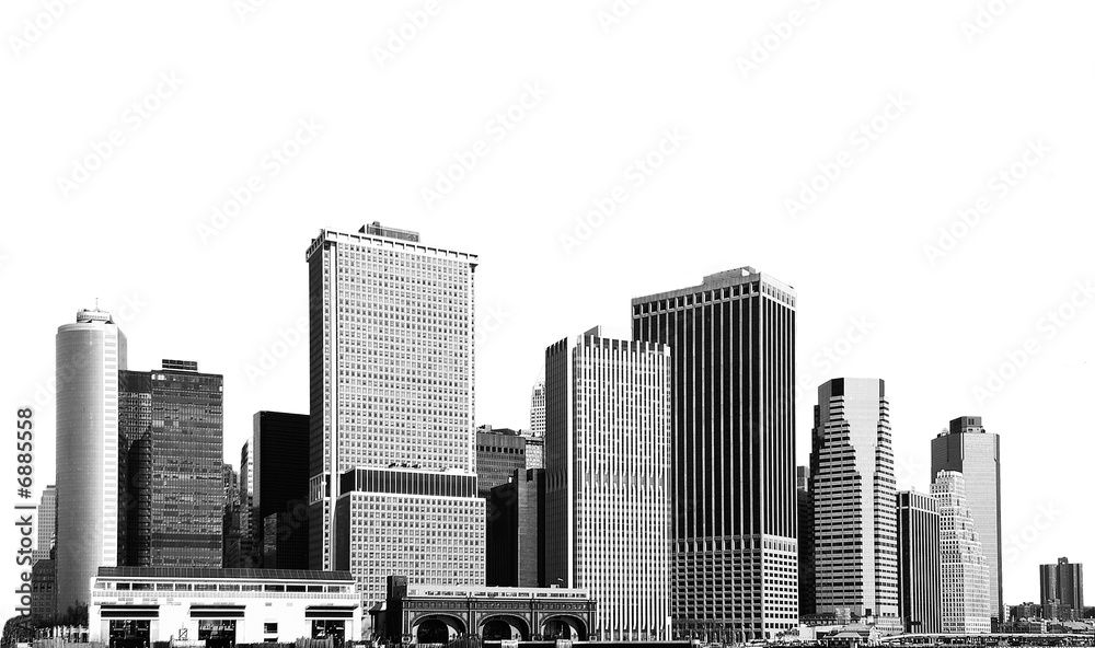 cityscape - silhouettes of skyscrapers