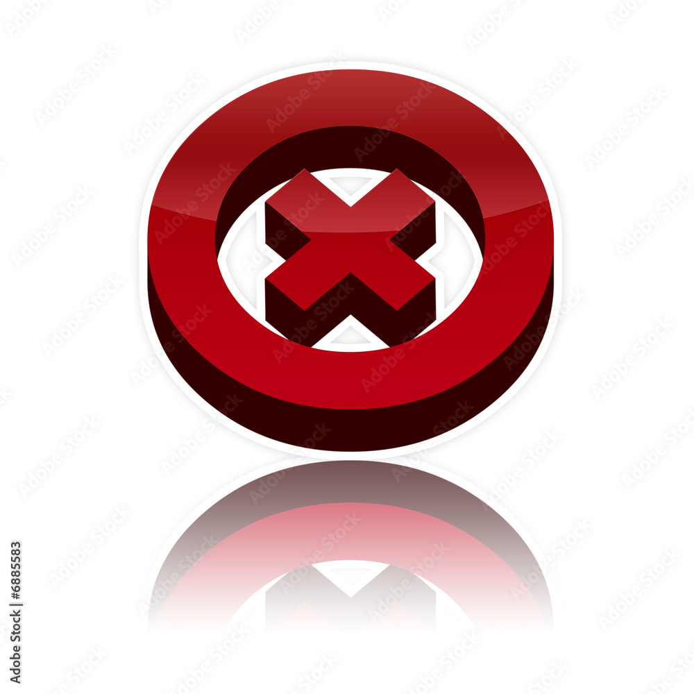 icone supprimer rouge 3D icone supprimer rouge 3D