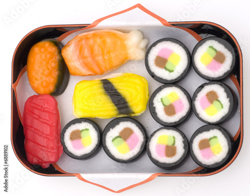Top View of Sushi Candy