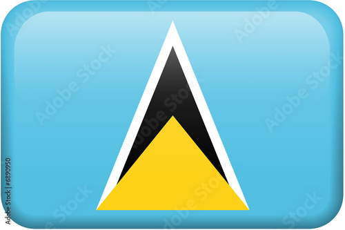St. Lucia Flag Button