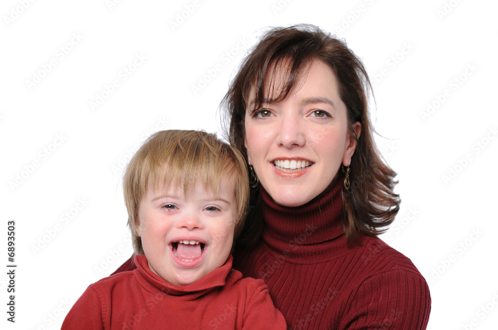 Mother and son with down syndrome Mother and son with down syndrome