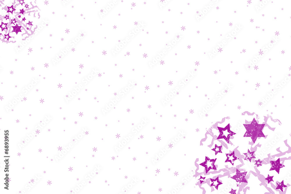 Snowy Star Design with White Background