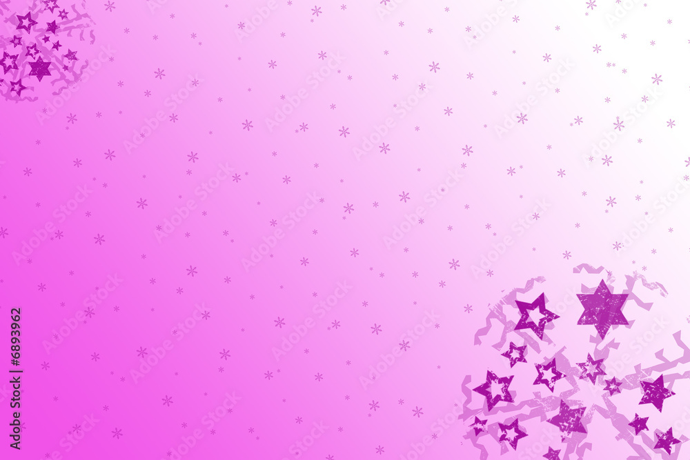 Snowy Star Design with Purple Background