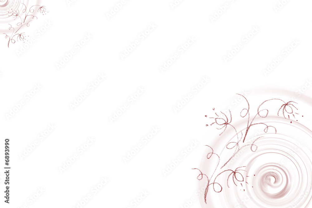 Red Swirly Design with White Background