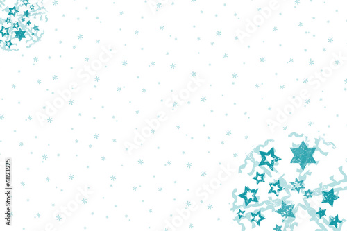 Snowy Star Design with White Background