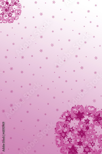 Snowy Star Design with Purple Background