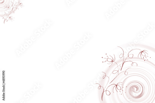 Red Swirly Design with White Background