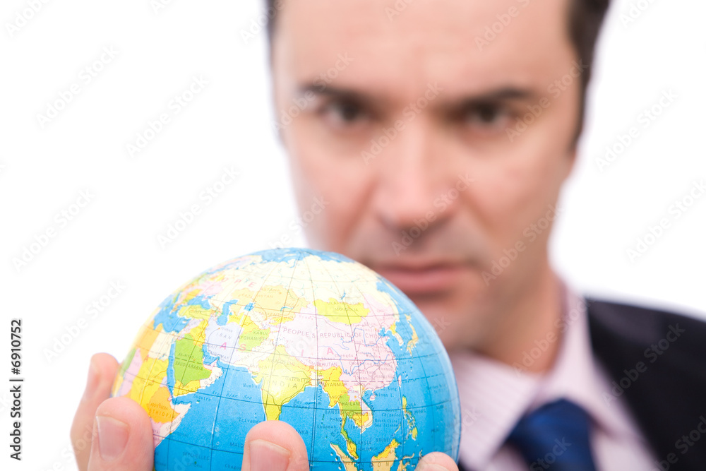 businessman with globe businessman with globe