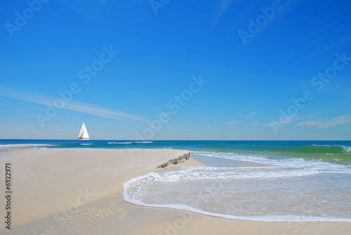 Beach Sand and Sailboat