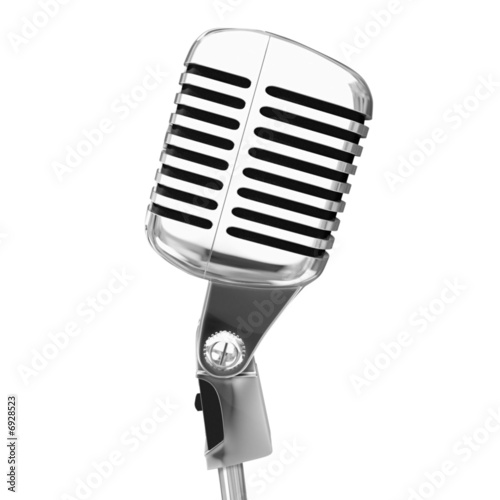old microphone isolated