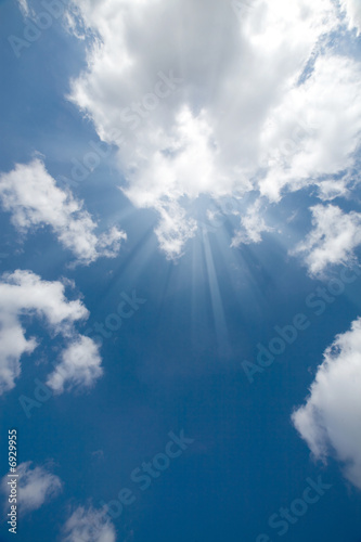 Photography Sun Is Shinning  in a blue sky