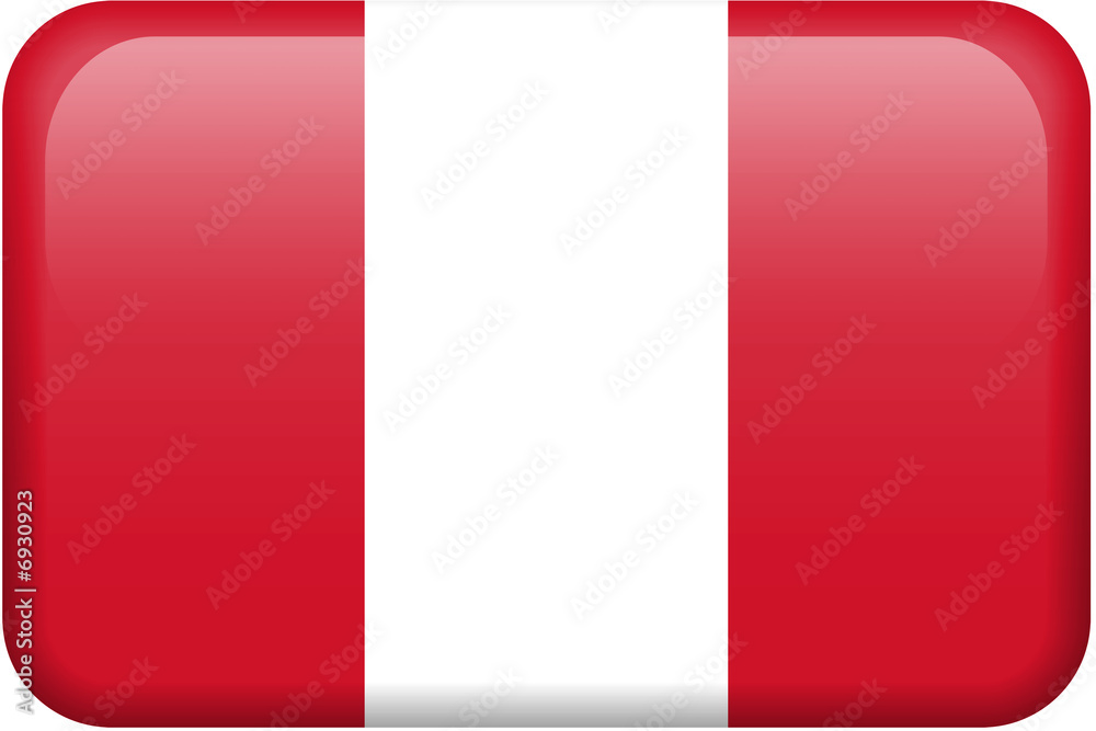 Peru Flag Button Peru Flag Button