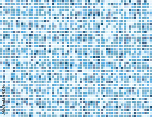 Vector mosaic of small blue squares