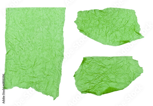 Ripped Green Tissue Paper