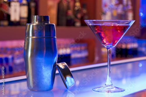 cocktail drink and shaker
