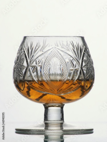 Crystal glass of whiskey