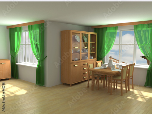 modern interior 3d