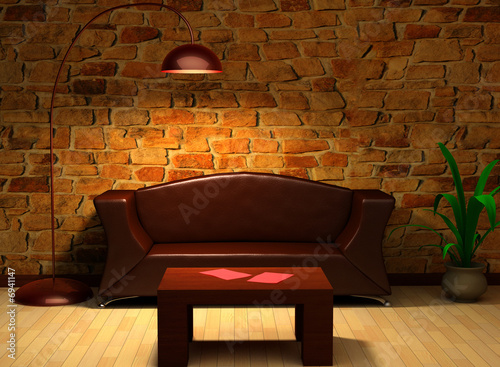 modern interior 3d