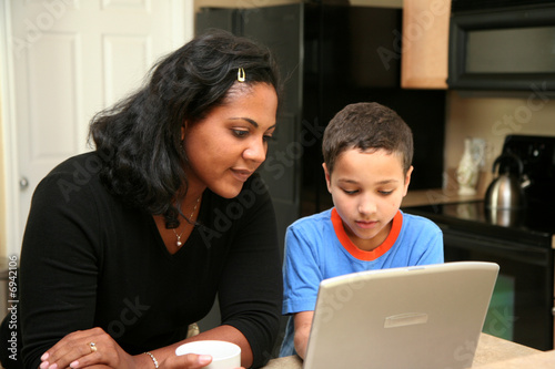 Family on Computer
