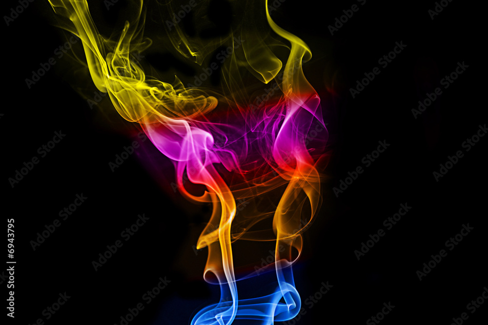 Obraz premium smoke rainbow colorful abstract