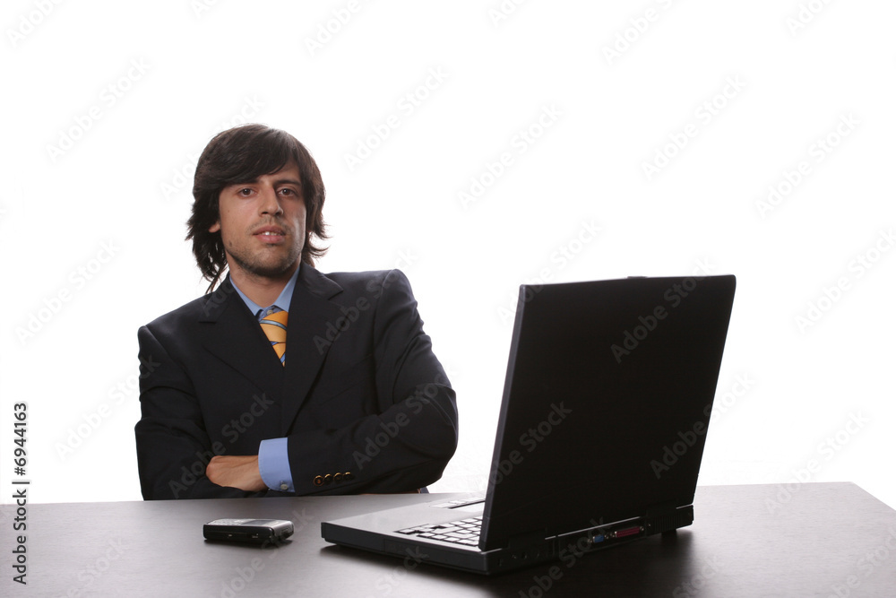 young business man working on laptop young business man working on laptop