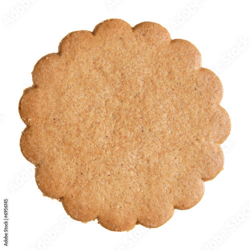 traditional scandinavian thin ginger biscuit, isolated to accomp