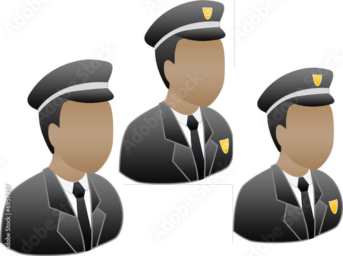 Security men vector icons