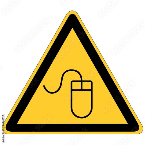 Schild - Maus mit Kabel