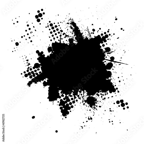 Halftone ink splat grunge background