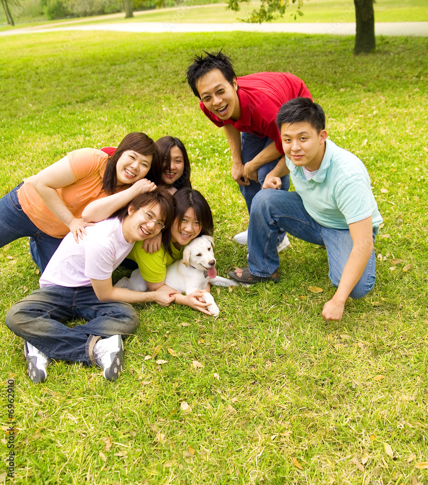Group Of Teens Playing Group Of Teens Playing