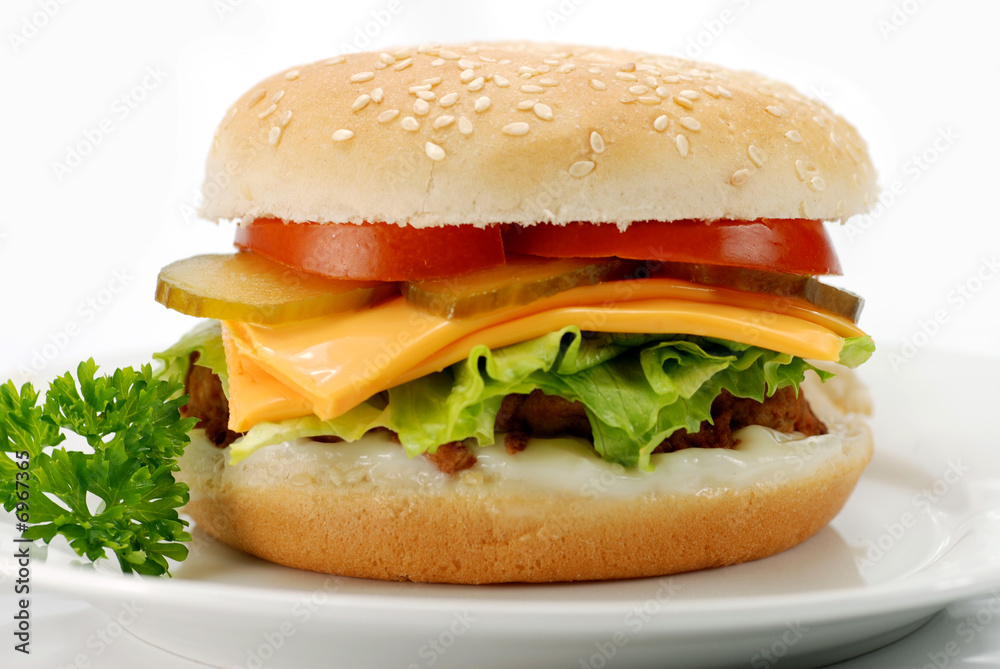 Burger mit Chesterkäse Burger mit Chesterkäse