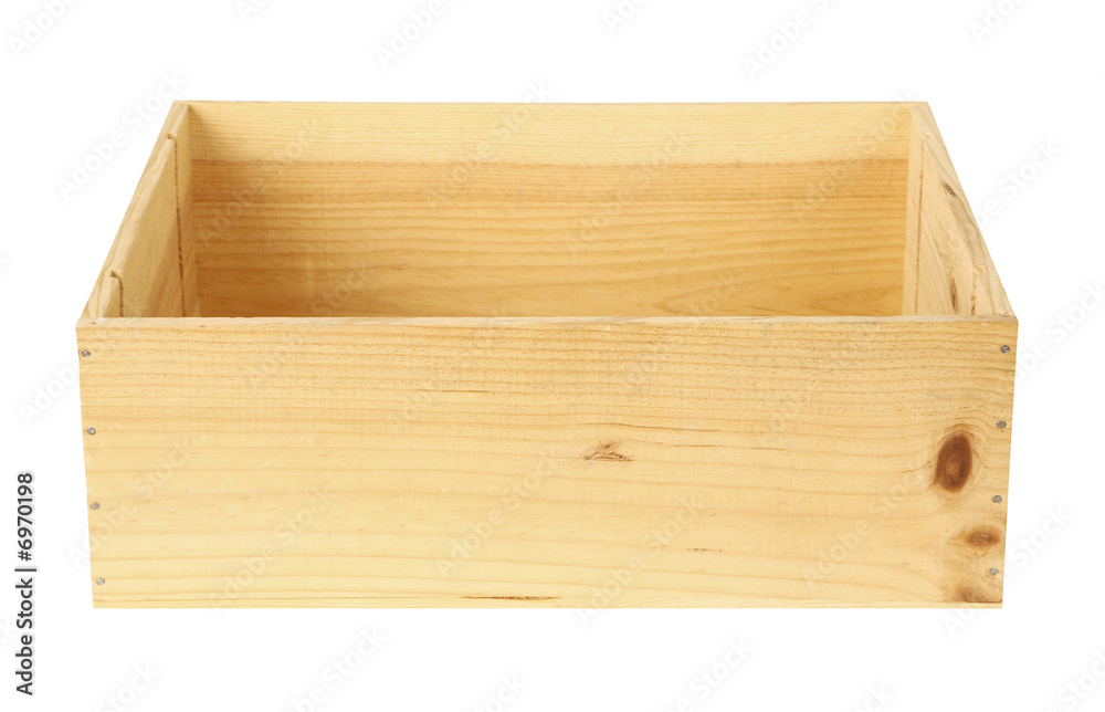 Wooden box isolated Wooden box isolated