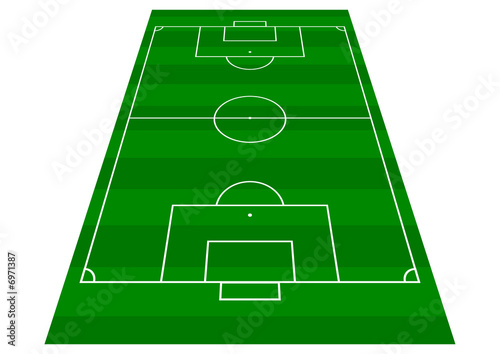 Football Pitch - Perspective View