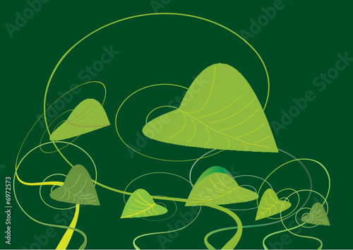 Junge blätter im Frühling_Vektor Illustration