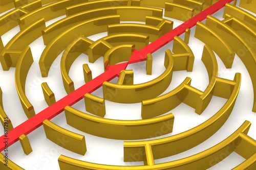 The gold labyrinth with ref...