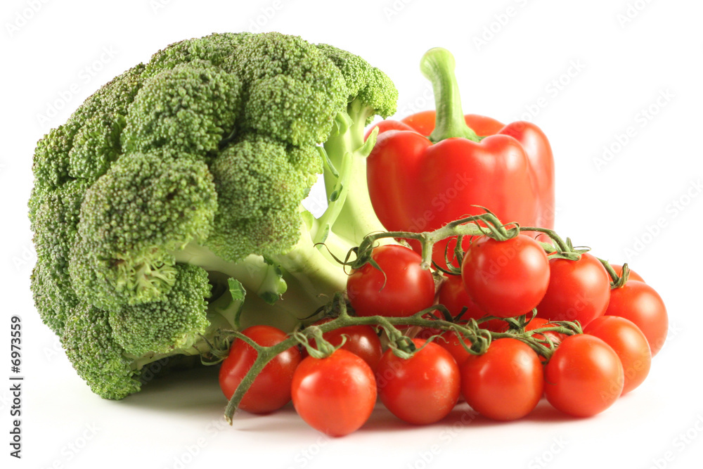 Vegetables on a white background Vegetables on a white background