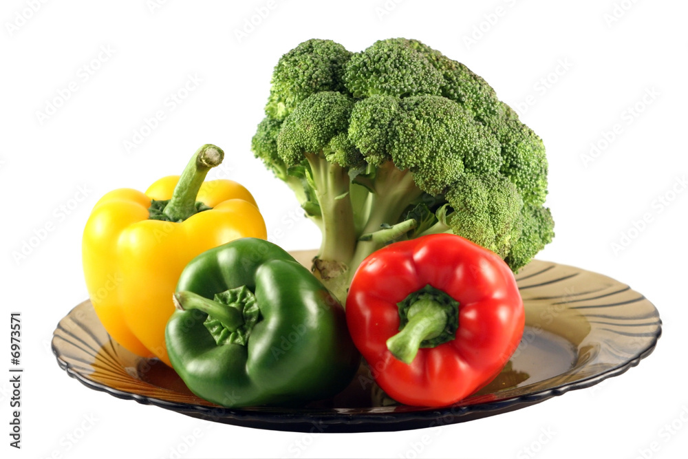 Vegetables on a plate. Vegetables on a plate.