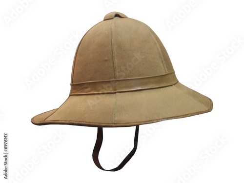 A Traditional Army Pith Helmet. photo