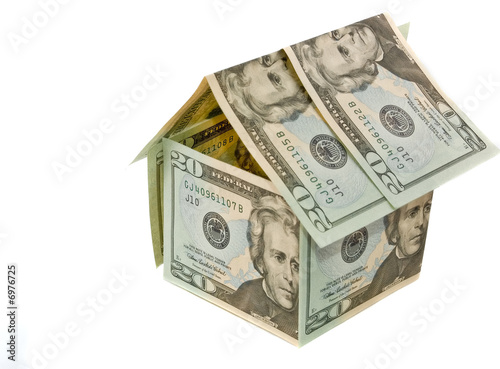 dollar paper home - real estate concept