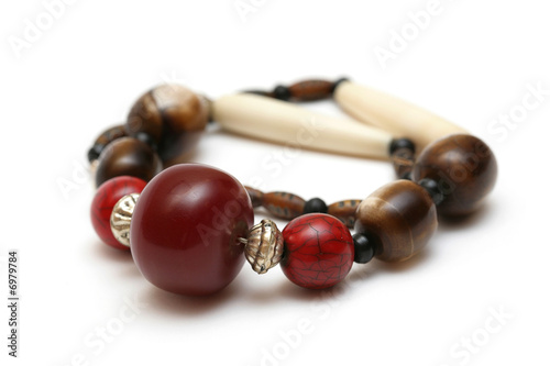 Greater beads from a coral on a white background