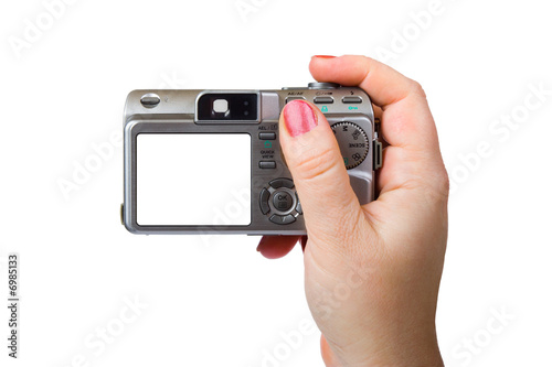 Photo camera in hand