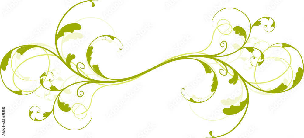 vector serie - flower arabesque on a green brown background - obrazy, fototapety, plakaty 