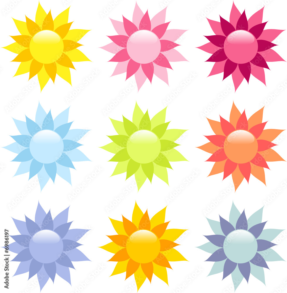 Shiny flower buttons Shiny flower buttons