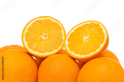 Fototapeta Naklejka Na Ścianę i Meble -  Many oranges isolated on the white background