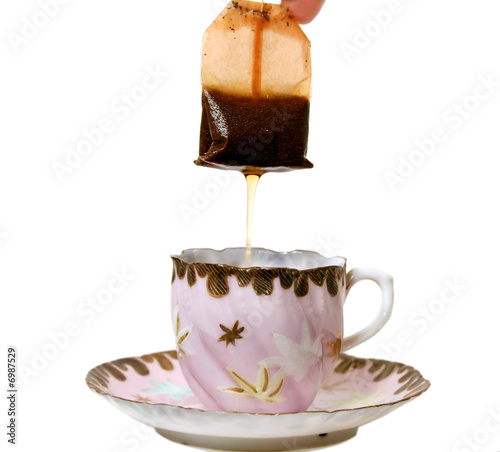 Obraz na plátně Dripping Tea Bag