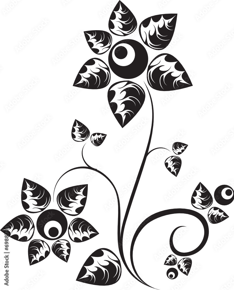 Obraz premium Elegance floral tattoo
