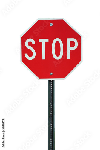 Isolated stop sign