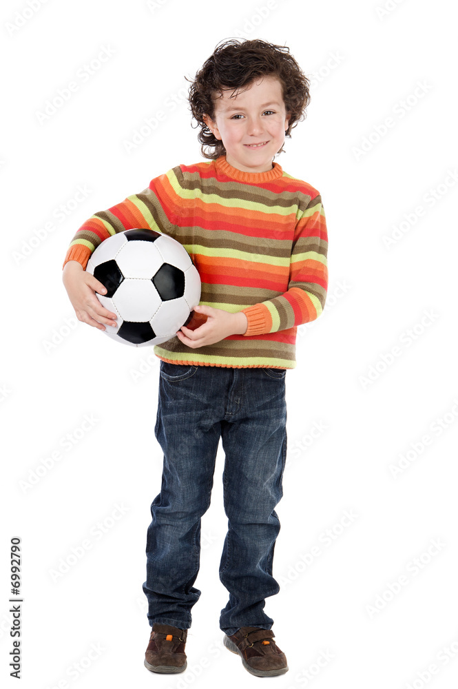 Child with soccer ball