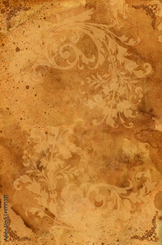 Vintage background. ornament on an old paper
